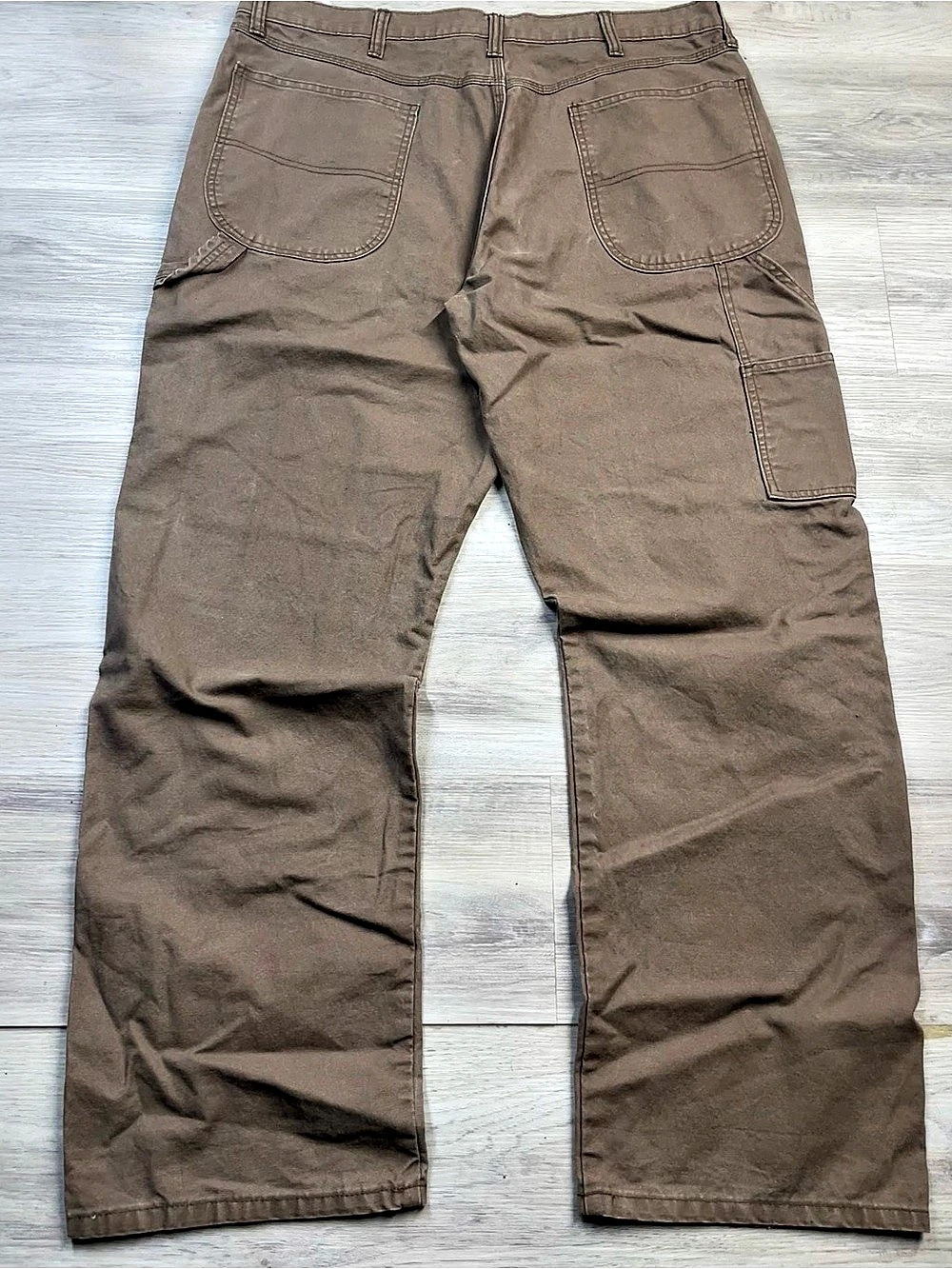 Rustler Men's Cotton Cargo Pants Waist 36x32 Brown